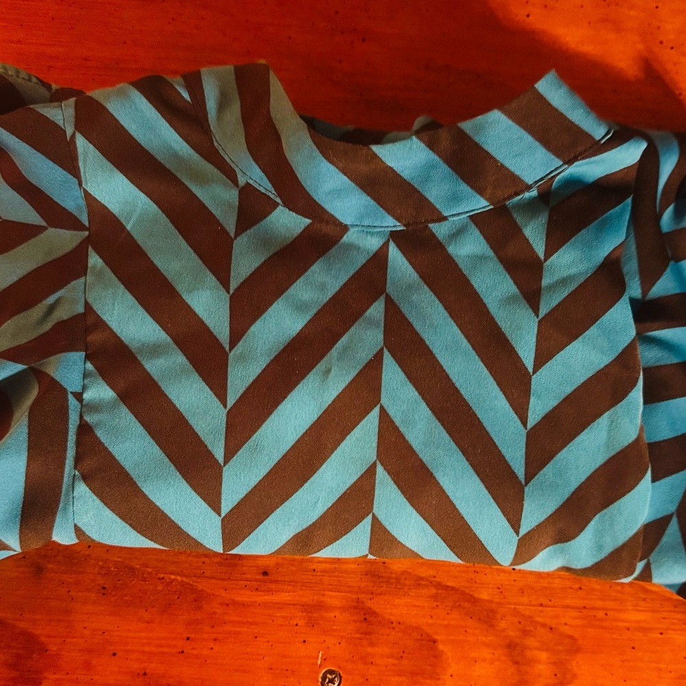 Chevron Patterned blue and black Shirt